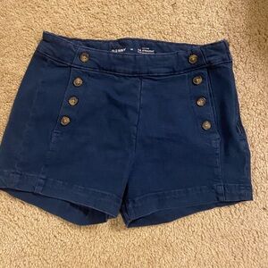 Old Navy Women's Dark Blue High Waist Shorts